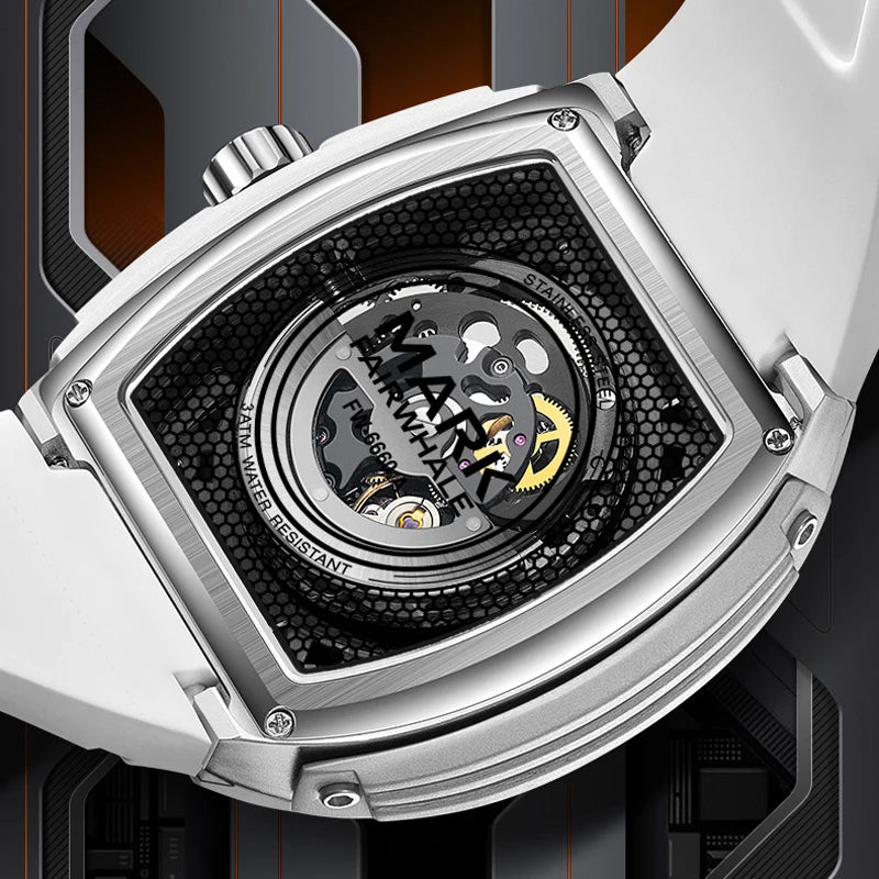 Top Brand Carbon Fiber Men's Watches Waterproof Luxury Sport Skeleton Automatic Mechanical Male Wristwatch Relogio Masculino