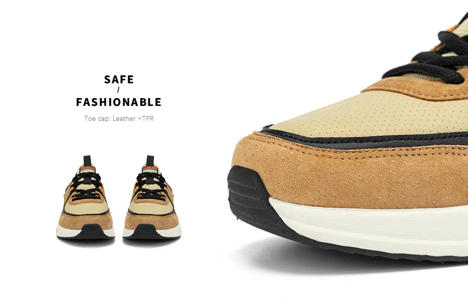 Baasploa Men Casual Waterproof Running Shoes Fashion Leather Skateboard Shoes Non-slip Wear-resistant Male Sport Shoes New